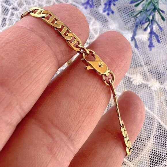 Vintage Gold Mariner’s Chain Bracelet - Picture 5 of 6